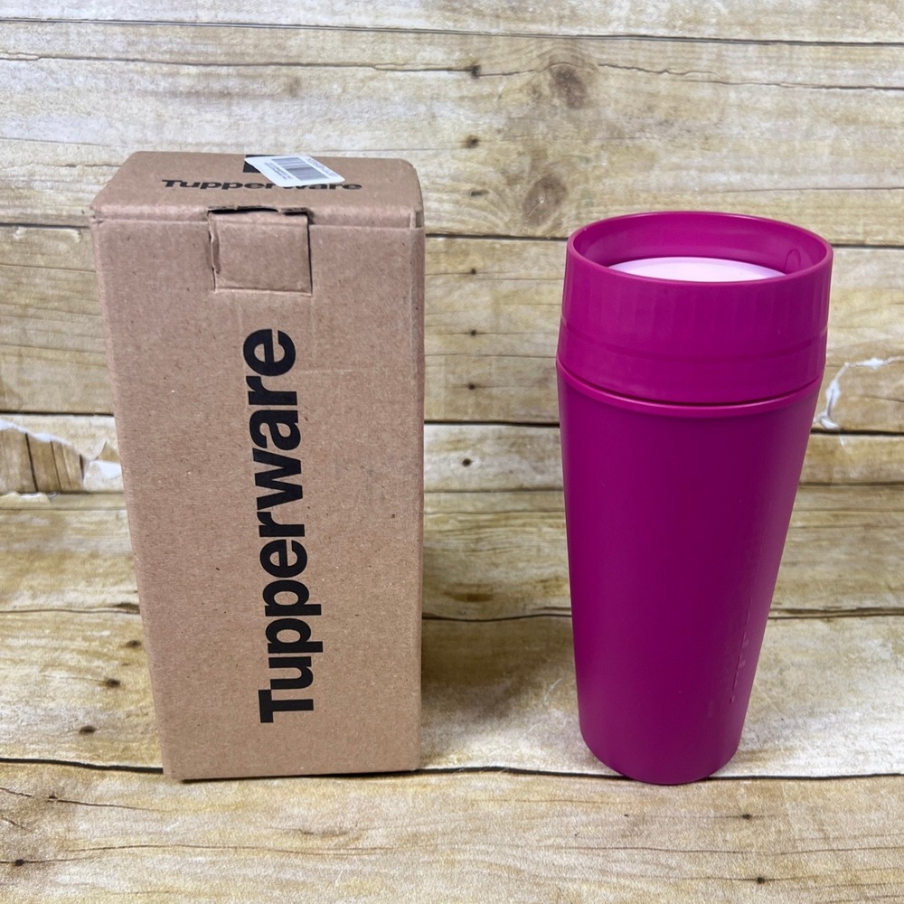 Tupperware Commuter Mug Thermal Coffee Mug 16oz To Go Eco 360° Fuchsia Pink